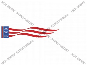 Наклейка EASTON WRAPS PATRIOTIC FLAG 7" X 1,00